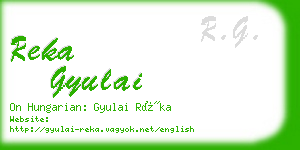 reka gyulai business card